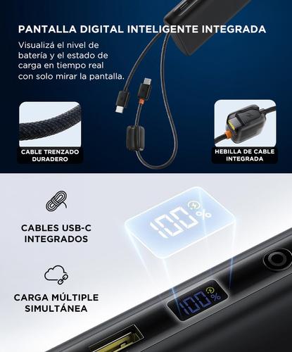 Power Bank Baseus 20000mAh 100W Carga Rápida Portátil  USB-C - 3