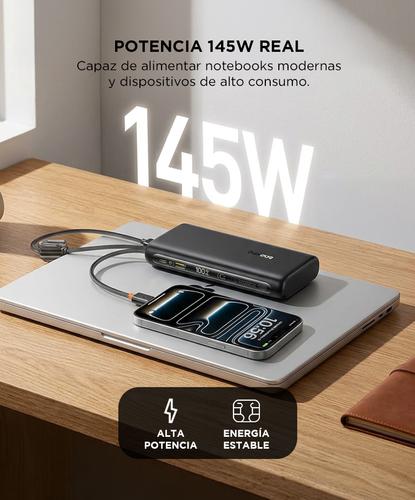 Power Bank Baseus Cargador Portátil EnerFill 25000mAh 145W Notebook - 2
