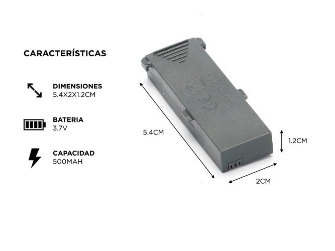 Baterías de Repuesto Para Drone Profesional DRGAD006 500mAh - 2