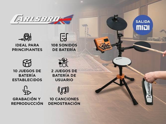 Batería electrónica junior Carlsbro Rock 50 de 3 piezas - 1