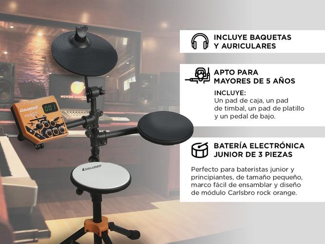 Batería electrónica junior Carlsbro Rock 50 de 3 piezas - 2