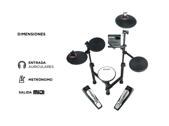 Bateria Electronica Carlsbro Club 100 R 5 Cuerpos Negra - 4