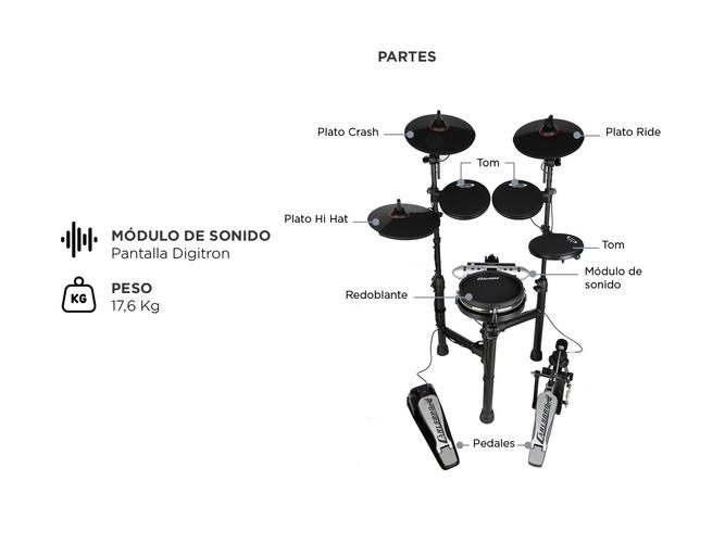Bateria Electronica Carlsbro CS D130M Completa Accesorios  - 4