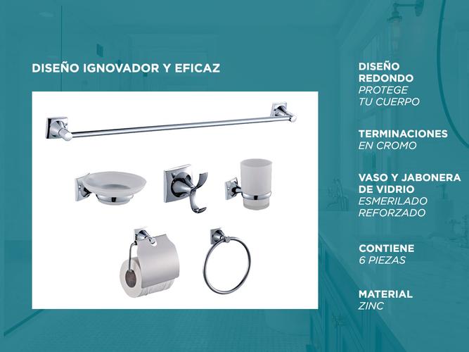 Accesorios De Baño Gadnic Juego De 6 Piezas  - 2