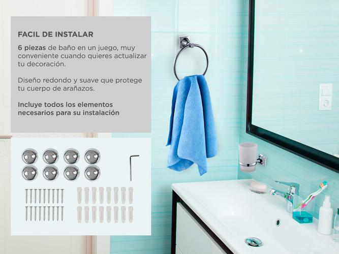 Accesorios De Baño Gadnic Juego De 6 Piezas  - 3