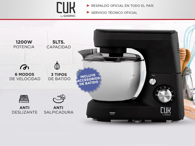 Batidora Planetaria Cuk By Gadnic B52 1200w Bowl Acero Inoxidable 5Lts 6 Velocidades - 1