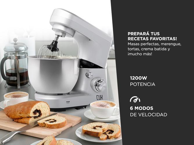 Batidora Planetaria Cuk By Gadnic B52 1200w Bowl Acero Inoxidable 5Lts 6 Velocidades - 2