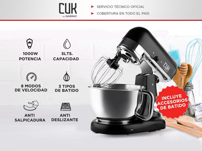 Batidora Planetaria Cuk By Gadnic B3050 1000w Bowl Acero Inoxidable 5lt 8 Velocidades - 1