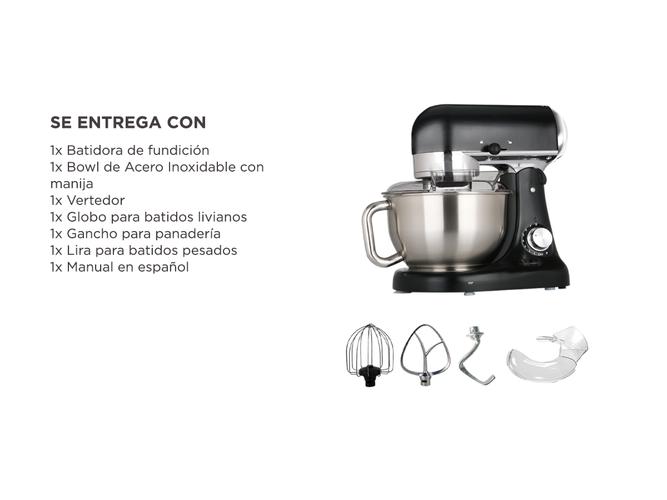 Batidora Planetaria Cuk By Gadnic B3050 1000w Bowl Acero Inoxidable 5lt 8 Velocidades - 6