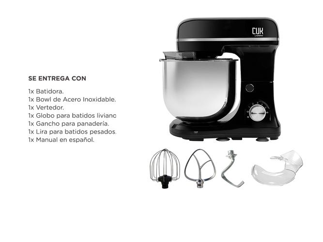 Batidora Planetaria Gadnic B1502 1000W 4.3L 6 Velocidades - 6