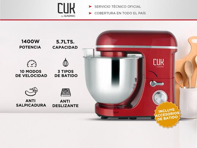 Batidora de Pie 1400w Gadnic 5.7L 10 Velocidades Con Accesorios  - 1
