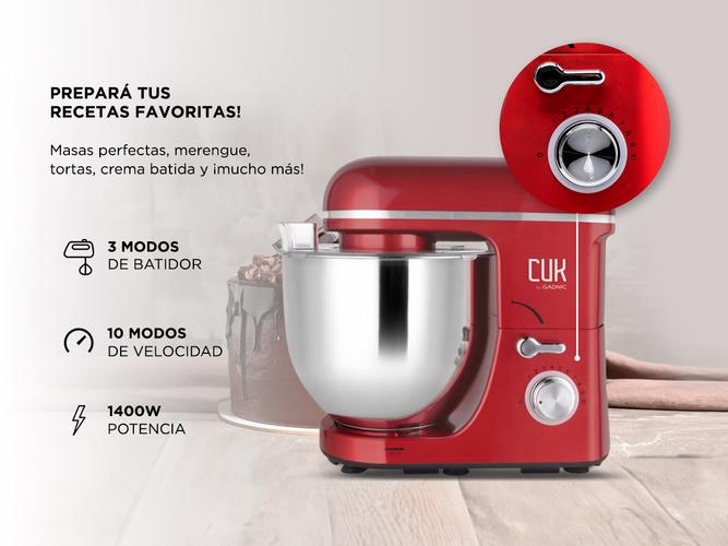 Batidora de Pie 1400w Gadnic 5.7L 10 Velocidades Con Accesorios  - 2