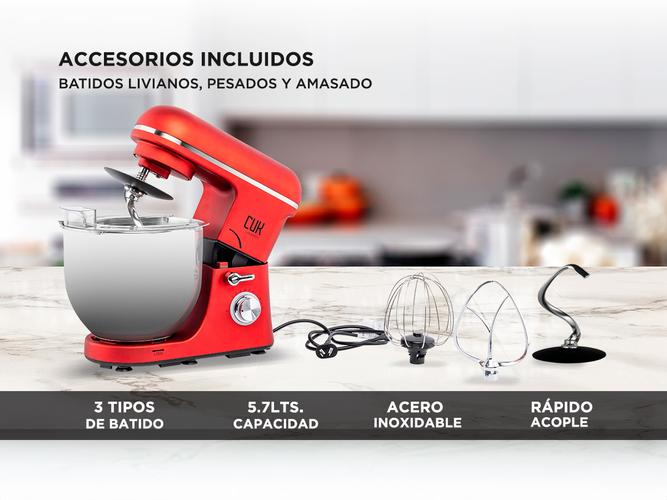 Batidora de Pie 1400w Gadnic 5.7L 10 Velocidades Con Accesorios  - 3