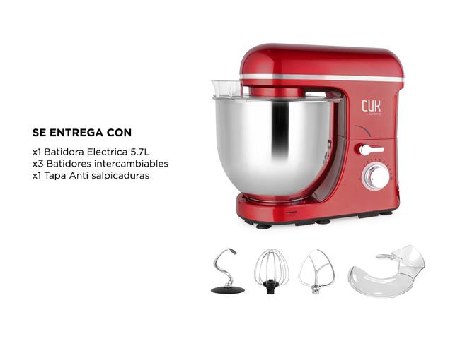 Batidora de Pie 1400w Gadnic 57L 10 Velocidades Con Accesorios  - 6