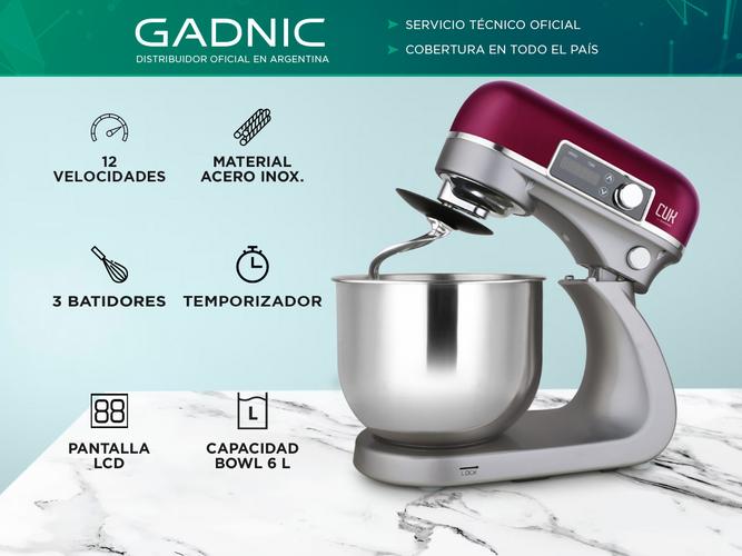 Batidora Planetaria Gadnic Cuerpo de Aluminio con Accesorios - 1