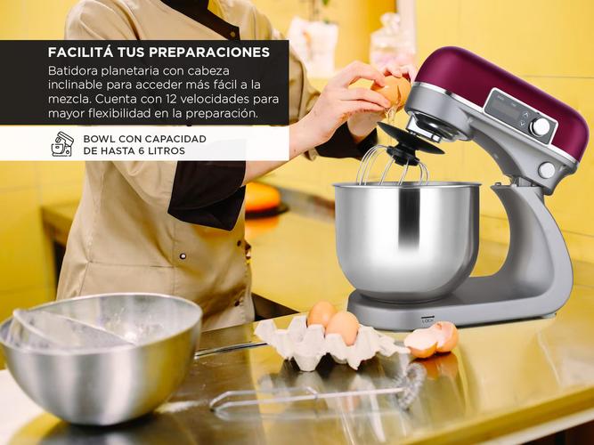 Batidora Planetaria Gadnic Cuerpo de Aluminio con Accesorios - 2