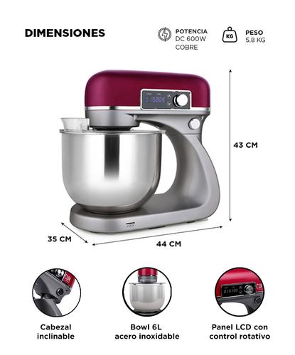 Batidora Planetaria Gadnic Cuerpo de Aluminio con Accesorios - 5