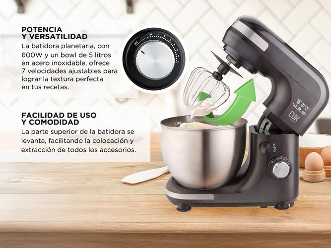 Batidora Planetaria Gadnic 7 Velocidades y Accesorios  - 3