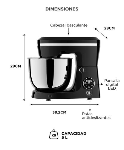 Batidora Planetaria Digital CUK By  Gadnic 5L Con Temporizador 1500W - 5