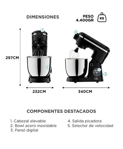 Batidora Planetaria CUK by Gadnic 6 en 1  con Picadora 1500W  - 5