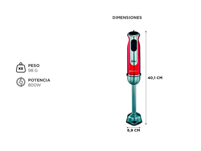 Minipimer Batidora De Mano Mixer Oster FPSTHB2803 - 4