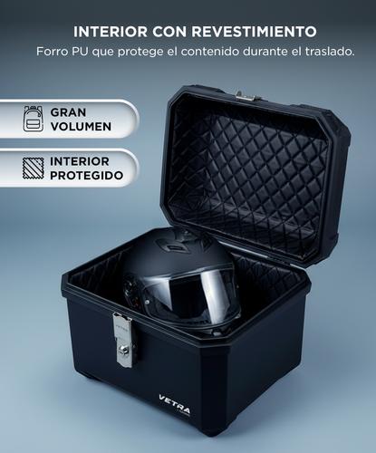 Baúl Trasero para Moto Vetra By Gadnic 45L Plástico Impermeable  con Cierre Llave  - 2