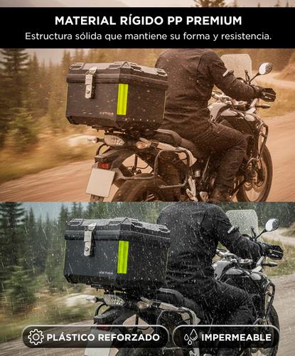 Baúl Trasero para Moto Vetra By Gadnic 45L Plástico Impermeable  con Cierre Llave  - 3