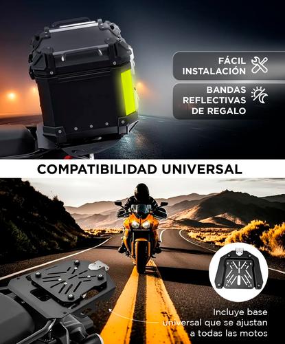 Baúl Trasero para Moto Vetra By Gadnic 45L Plástico Impermeable  con Cierre Llave  - 4