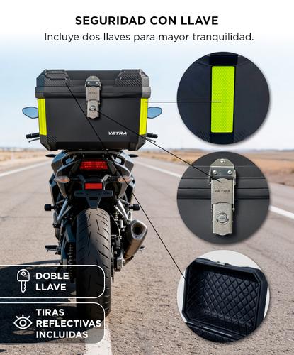 Baúl Trasero para Moto Vetra By Gadnic 45L Plástico Impermeable  con Cierre Llave  - 4