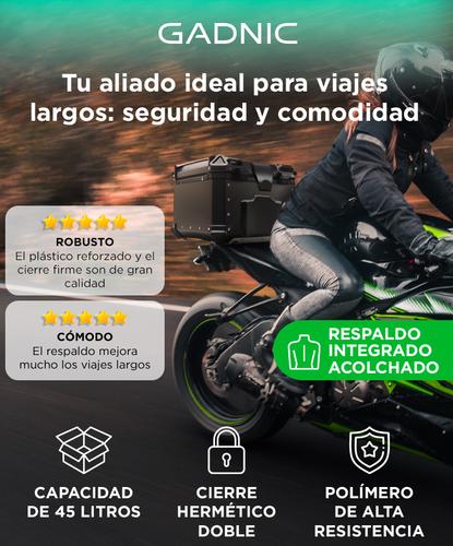 Baúl Para Motos Vetra by Gadnic 45 Litros Impermeable Con Respaldo - 1