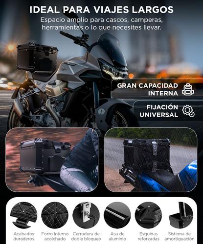 Baúl Para Motos Vetra by Gadnic 45 Litros Impermeable Con Respaldo - 3