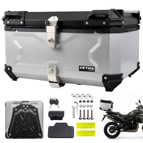 Baúl Trasero Para Moto Vetra By Gadnic 65L Aluminio  Porta Casco  - 0