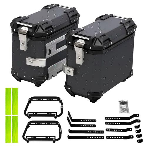 Kit x2 Baules Laterales Para Moto Vetra By Gadnic 38L Aluminio Equipaje Touring Universal - 0