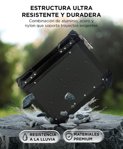 Kit x2 Baules Laterales Para Moto Vetra By Gadnic 38L Aluminio Equipaje Touring Universal - 2