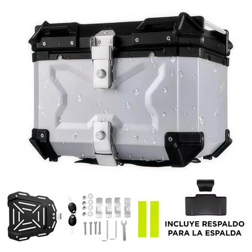 Baúl Para Moto Gadnic Aluminio 45 Litros Baulera Porta Casco Impermeable Cierre Con Llave - 0