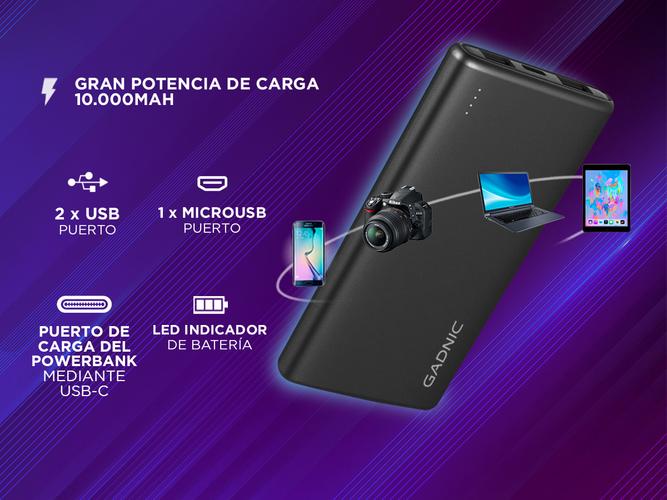 Power Banks Gadnic 10000 mAh Cargador Portable - 4