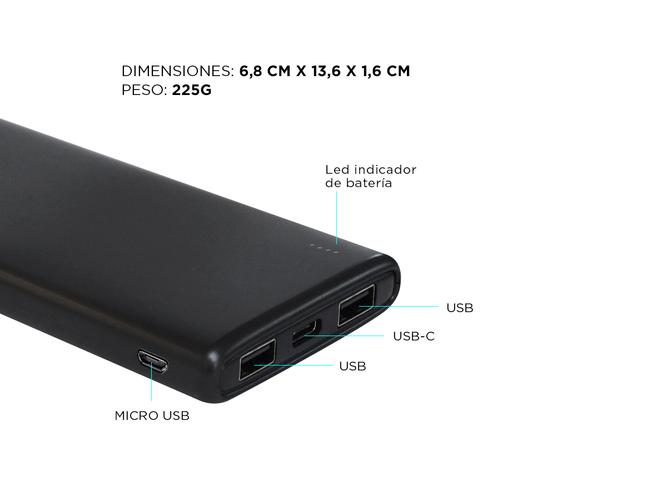 Power Banks Gadnic 15000 mAh Cargador Portable - 5