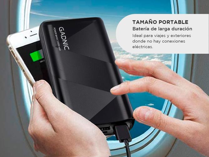 Cargador Portátil Gadnic Energy Power 22000 mAh 2 USB Carga Rápida - 3