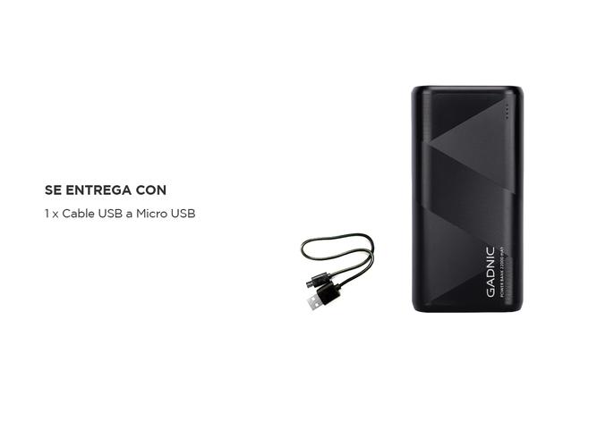 Cargador Portátil Gadnic Energy Power 22000 mAh 2 USB Carga Rápida - 6