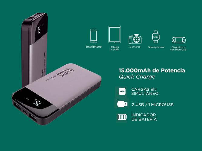 Power Bank Gadnic 15000 mAh - 2