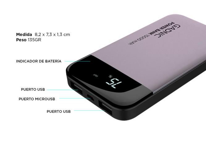 Power Bank Gadnic 15000 mAh - 4