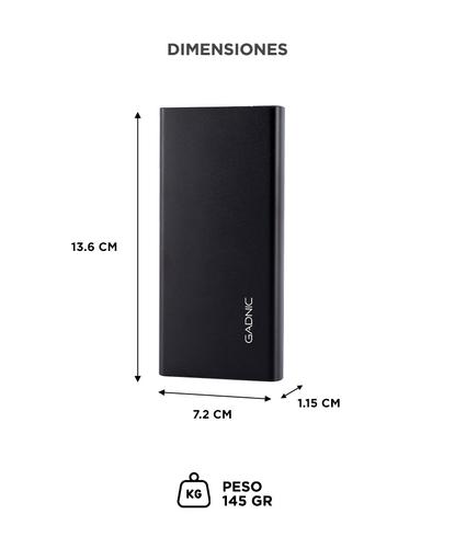 Power Bank Portatil Gadnic Metalico 15000 mAh - 5