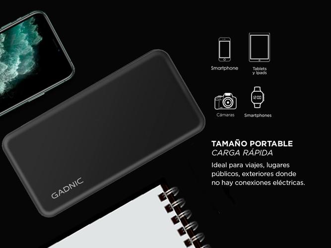 Cargador Portátil Gadnic K2-PB 15000 mAh Doble USB Carga Rápida USB C - 3
