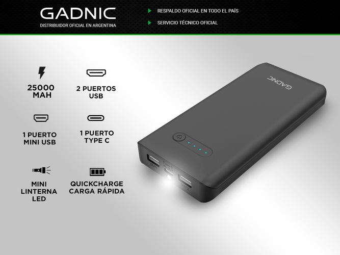 Power Bank Gadnic 25000mAh - 1