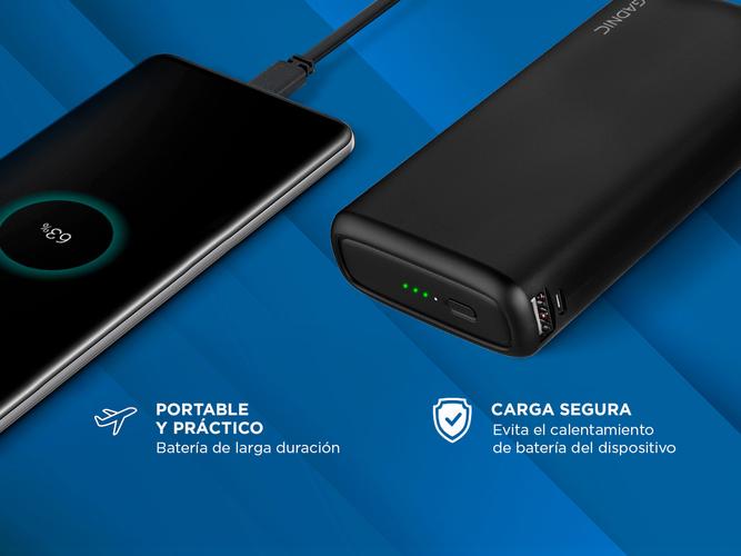 Cargador Portátil Gadnic K25 25000 mAh Carga Rápida 2 USB + USB C - 2