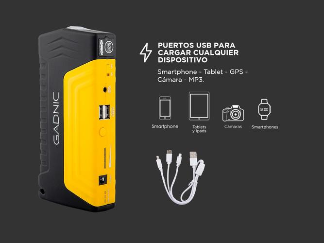 Arrancador Auto Moto Cargador Bateria Portatil Power Bank - 3