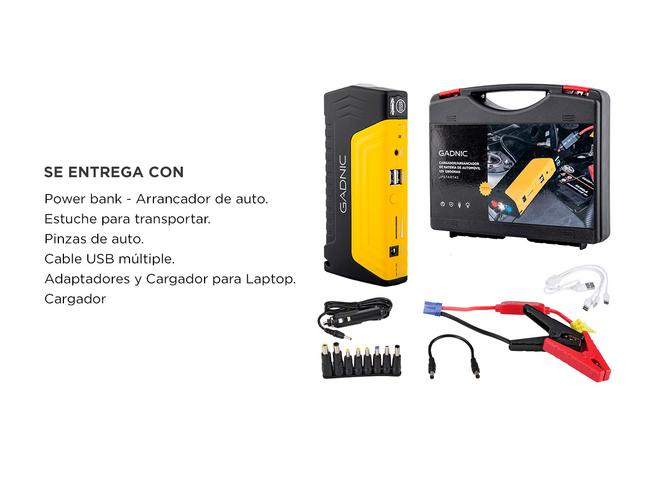 Arrancador Auto Moto Cargador Bateria Portatil Power Bank - 5
