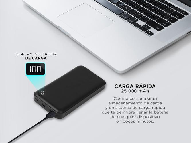  PowerBank Gadnic B50BC 25000 mAh Cargador Portatil USB - Micro USB - USB C - 4