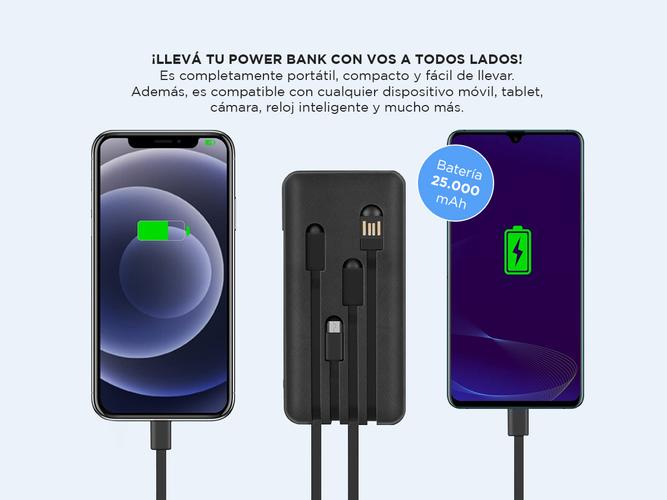 Power Bank Cargador 30000 Mah Gadnic Cable Micro Usb Tipo C iPhone - 2