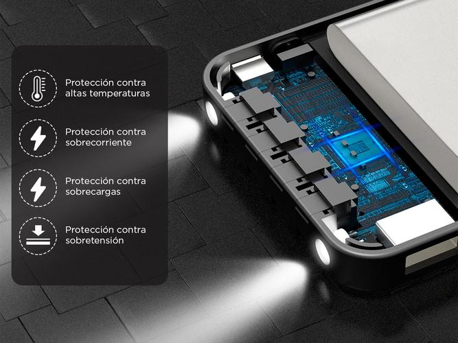Power Bank Cargador 30000 Mah Gadnic Cable Micro Usb Tipo C iPhone - 3